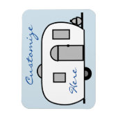 Magnet Flexible Petite caravane Gitane arrondie customisée (Vertical)