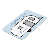 Magnet Flexible Petite caravane Gitane arrondie customisée (Côté Gauche)