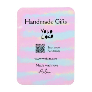 Magnet Flexible Petite entreprise cadeaux faits main de l'amour QR