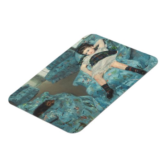 Magnet Flexible Petite fille dans un fauteuil bleu, 1878 (oi (Côté Gauche)