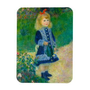 Magnet Flexible Petite fille en bleu Renoir avec canne à eau
