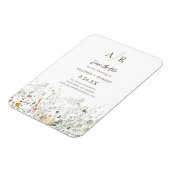 Magnet Flexible Petite Fleur sauvage Monogramme Enregistrer la dat (Côté Gauche)