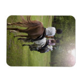 Magnet Flexible Petites filles à cheval (Horizontal)