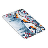 Magnet Flexible Petits Songbirds dans un paysage enneigé Noël (Côté Droit)