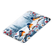 Magnet Flexible Petits Songbirds dans un paysage enneigé Noël (Côté Gauche)