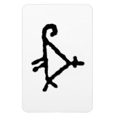 Magnet Flexible Petroglyphe d'un perroquet stylisé (Vertical)