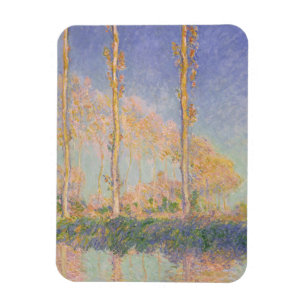 Magnet Flexible Peupliers, paysage impressionniste, Claude Monet