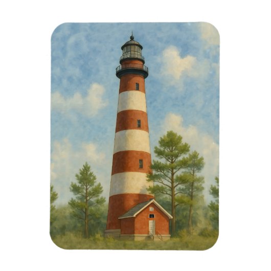 Magnet Flexible Phare d'Assateague Aquarelle (Vertical)