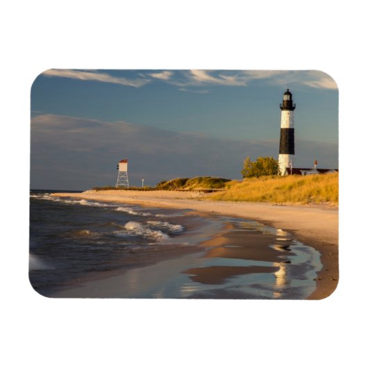 Magnet Flexible Phare De Big Sable Point Sur Le Lac Michigan 2 (Horizontal)