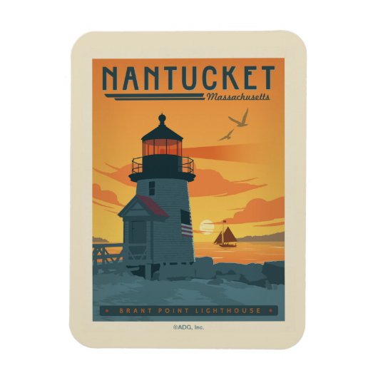 Magnet Flexible Phare de Brant Point | Nantucket MA (Vertical)