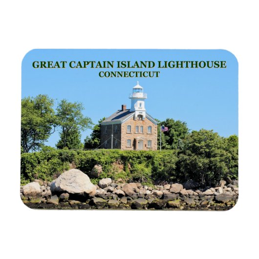 Magnet Flexible Phare de Great Captain Island, Aimant photo CT (Horizontal)