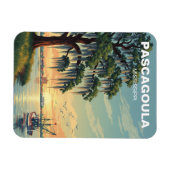 Magnet Flexible Phare de Pascagoula Mississippi (Horizontal)