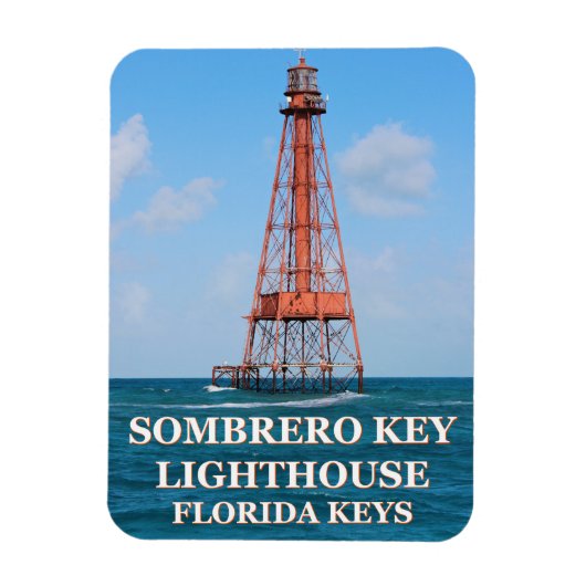 Magnet Flexible Phare de Sombrero Key, Floride Keys (Vertical)