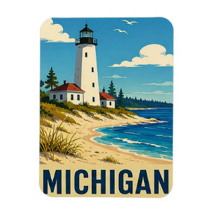 Magnet Flexible ⚓ Phare des Grands Lacs du Michigan