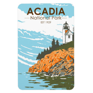 Magnet Flexible Phare du port de Bar Park National Acadia