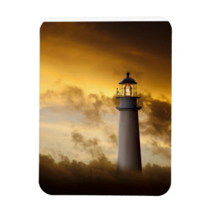 Magnet Flexible Phare lumineux sous ciel dramatique