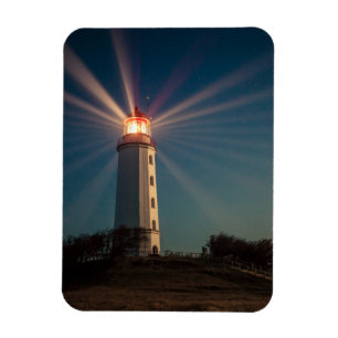 Magnet Flexible Phare sur une colline brillant la nuit