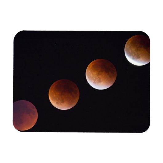 Magnet Flexible Phases de l'éclipse lunaire totale | Seattle (Horizontal)