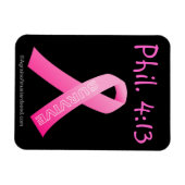 Magnet Flexible Phil 4:13 Survivre au ruban rose (Horizontal)