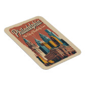 Magnet Flexible Philadelphia Pennsylvania Illustration Travel Art (Côté Droit)