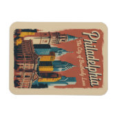 Magnet Flexible Philadelphia Pennsylvania Illustration Travel Art (Horizontal)