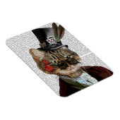 Magnet Flexible Phileas Feline Steampunk Chat et chapeau supérieur (Côté Droit)