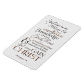 Magnet Flexible Philippiens 3:8 Écriture Bronze Typographie (Côté Gauche)