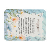 Magnet Flexible Philippiens 4:6-7 Bible chrétienne Verse Aquarelle (Horizontal)