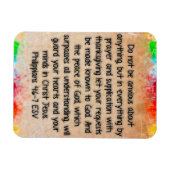Magnet Flexible Philippiens 4:6-7 Verset de la Bible (Horizontal)