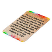 Magnet Flexible Philippiens 4:6-7 Verset de la Bible (Côté Gauche)