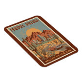 Magnet Flexible Phoenix Arizona Sun Illustration Travel Art Retro (Côté Droit)