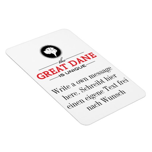 Magnet Flexible photo aimant Grand Danois (Côté Droit)