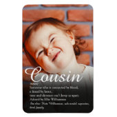 Magnet Flexible Photo amusante de la meilleure définition de cousi (Vertical)