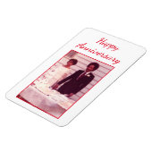 Magnet Flexible Photo Anniversaire rouge et blanc (Côté Gauche)