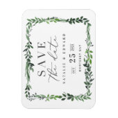 Magnet Flexible photo aquarelle feuillue enregistrer la date aiman (Vertical)