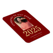 Magnet Flexible Photo Arc moderne 2024 Grad Maroon Faire-part (Côté Droit)