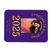 Magnet Flexible Photo Arch moderne 2024 Grad Purple Faire-part (Horizontal)