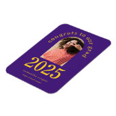 Magnet Flexible Photo Arch moderne 2024 Grad Purple Faire-part (Côté Gauche)