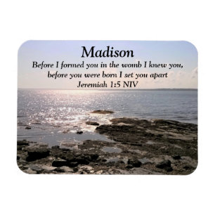 Magnet Flexible Photo Atlantic Ocean Bible Verse Nom personnalisé