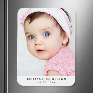 Magnet Flexible Photo bébé moderne   Blanc