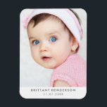 Magnet Flexible Photo bébé moderne | Blanc<br><div class="desc">bébé moderne,  photo enfant. Vous pouvez également ajouter votre photo de famille.</div>