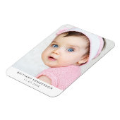 Magnet Flexible Photo bébé moderne | Blanc (Côté Gauche)