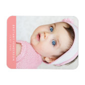 Magnet Flexible Photo bébé moderne | Corail (Horizontal)