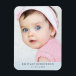 Magnet Flexible Photo bébé moderne | Pastel Blue<br><div class="desc">bébé moderne,  photo enfant. Vous pouvez également ajouter votre photo de famille.</div>