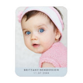 Magnet Flexible Photo bébé moderne | Pastel Blue (Vertical)