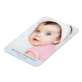 Magnet Flexible Photo bébé moderne | Pastel Blue (Côté Gauche)
