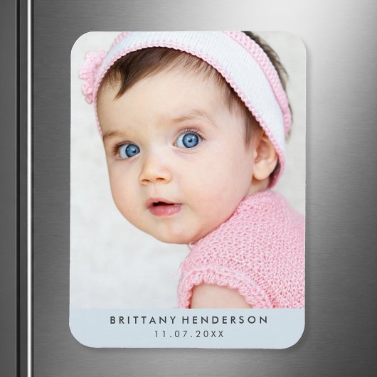 Magnet Flexible Photo bébé moderne | Pastel Blue