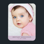 Magnet Flexible Photo bébé moderne | Pastel Purple<br><div class="desc">bébé moderne,  photo enfant. Vous pouvez également ajouter votre photo de famille.</div>