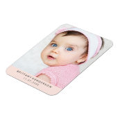 Magnet Flexible Photo bébé moderne | Rose pâle (Côté Gauche)