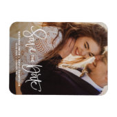 Magnet Flexible Photo blanche joliment à la main Enregistrer la Da (Horizontal)